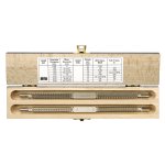 (Bild für) Doppel-Gewindefeilen-Satz, 2-tlg, mit Gewindetabelle