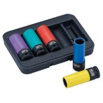 (Bild für) 1/2" Kraft-Steckschlüssel-Satz, 5-tlg, 6kant, 17, 19, 21, 22, 24 mm