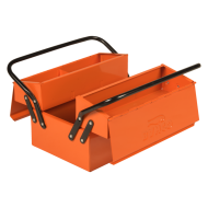 (Bild für) Metall-Werkzeugkasten. orange. 400x210x250 mm. 5 Fächer