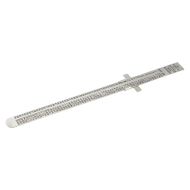 (Bild für) Flexibles Lineal aus rostfreiem Stahl. 160 mm. mm+Zoll