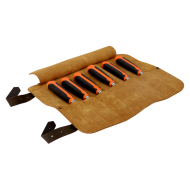 (Bild für) Stechbeitel-Satz. 6. 10 .12 .18 .25 .32 mm. in Leder-Rolltasche