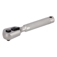 (Bild für) 1/4“ Umschaltknarre mit Metallgriff. 60 Zähne. 6° Rückschwenkwinkel. kurzer Griff