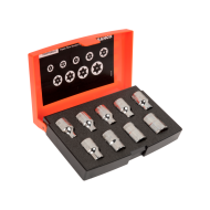 (Bild für) 1/2" Steckschlüssel-Satz für TORX-Schrauben mit Außenprofil. 9-tlg