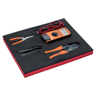 (Bild für) 2/3 Einlage. Multimeter + Ratschen‐Crimpzangen. 8-tlg