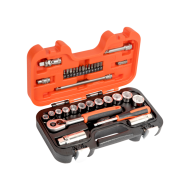 (Bild für) Steckschlüssel-Satz 1/4"+3/8". 34-tlg