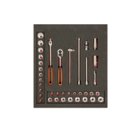 (Bild für) 2/3 Einlage. Steckschlüssel + Zubehör 3/8". 38-tlg
