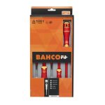 (Bild für) Schraubendreher-Satz, BahcoFit, 5-tlg, isoliert, Schlitz + PZ