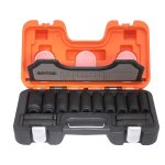 (Bild für) Kraftsteckschlüssel-Satz 1/2", lang, 14-tlg, 10-19 mm + 21, 22, 24, 27 mm