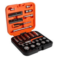 (Bild für) 1/4" und 3/8" Steckschlüssel- und Bit-Satz, 51-teilig