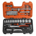 (Bild für) Steckschlüssel-Satz 1/4"+1/2", 56-tlg