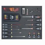 (Bild für) 3/3 Einlage, Schraubendreher + Bits, 61-tlg