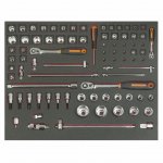 (Bild für) 3/3 Einlage Steckschlüssel-Einsätze 1/4", 3/8", 1/2", 83-teilig