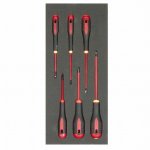 (Bild für) 1/3 Einlage, Schraubendreher, isoliert, Schlitz + PH, 6-tlg