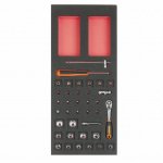 (Bild für) 1/3 Einlage, Steckschlüssel + Zubehör 1/4", 37-tlg