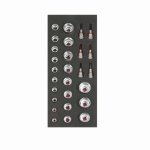 (Bild für) 1/3 Einlage, Steckschlüssel + Zubehör 1/2", 27-tlg