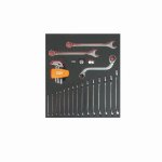 (Bild für) 2/3 Einlage, Ring-Maulschlüssel + Zubehör, 30-tlg