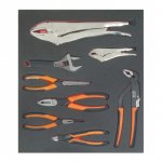 (Bild für) 2/3 Einlage, Zangen + Rollgabelschlüssel, 8-tlg