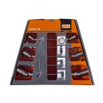 (Bild für) Doppel-Gelenksteckschlüssel-Satz, 6-tlg, Wandhalter