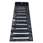 (Bild für) Doppelringschlüssel-Satz, 10-tlg, gerade, 12kant, in Tasche