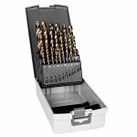(Bild für) Kobalt HSS-E Metallbohrer-Satz in Kunststoffkassette, 25-teilig