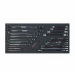 Metallwerkzeugkoffer mit Sortiment, 143-teilig 1/4" + 3/8", Zollmass