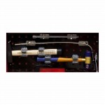 Metallwerkzeugkoffer mit Sortiment, 134-teilig 1/4" + 3/8", Zollmass