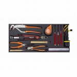 Metallwerkzeugkoffer mit Sortiment, 134-teilig 1/4" + 3/8", Zollmass