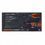 Metallwerkzeugkoffer mit Sortiment, 134-teilig 1/4" + 3/8", Zollmass