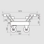 Metallwerkzeugbox auf Rädern