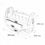 Offene Werkzeugtasche 19", mit Kunststoffboden