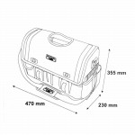 Geschlossene Werkzeugtasche 19", mit Kunststoffboden, verschliessbar