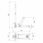 Hydro-Pneumatischer Kompakt-Wagenheber 30/15t