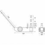 Hydro-Pneumatischer Wagenheber 60/40/20t