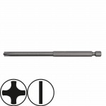 Bits 1/4" für Schlitz-/Phillips-Schrauben, 125 mm