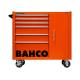 Classic Werkstattwagen 40" mit Schrank und 6 Schubladen, orange