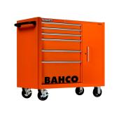 Classic Werkstattwagen 40" mit Schrank und 6 Schubladen, orange