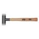 Rückschlagfreier Hammer, Holstiel, Nylonkopf, 360x125x50 mm, 1.100 g