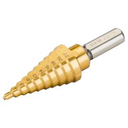Stufenbohrer, 3/8" (10 mm), Bohrlöcher 4-22 mm, 2 mm-Schritte