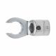 Offener Hahnenfuß-Ringschlüssel mit runder 16 mm Zapfenaufnahme, SW 15 mm