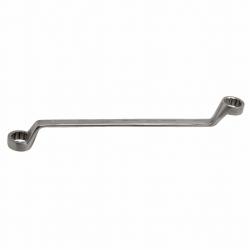 Doppelringschlüssel, Edelstahl/Inox, magnetisch, gekröpft, SW 6 + 7 mm