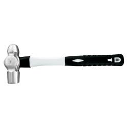 Ingenieur-Hammer mit Kugelpinne, Edelstahl/Inox, magnetisch, 2-Komponenten-Fiberglas-Griff, 318 mm, 570 g, Kopf 100x27 mm, 450 g