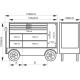 Classic Werkstattwagen 53" mit 8 Schubladen, orange