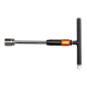 1/2" T-Griff mit Ratschenfunktion mit Vierkantantrieb. 170 mm