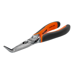 Flachrundzange. ergo. 60° abgewinkelt. verchromt. 200 mm. industrieverpackt