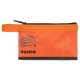 Reißverschlusstasche. 90 mm. orange. Innentasche ebenfalls mit Reißverschluss