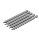1/4" Bits. 25 mm. Kugelkopf. Innensechskant. H 8 mm. 2er Pack