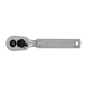 1/4“ Umschaltknarre mit Metallgriff. 60 Zähne. 6° Rückschwenkwinkel. kurzer Griff