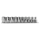 1/2" Steckschlüssel-Satz. 10-tlg. auf Klemmleiste