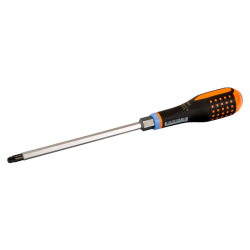 Schraubendreher. Ergo. PZ 1. 100 mm. durchgehende Sechskantklinge mit Sechskantansatz und massiver Schlagkappe