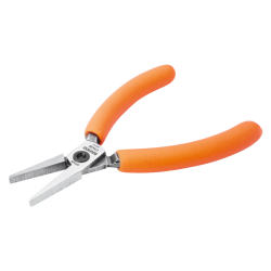 Präzisions-Flachzange. PVC-Griffe. 129 mm